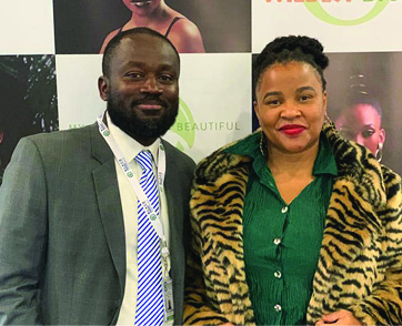 AfroBotanics COO Kweku Ntim with CEO Ntombenhle Khathwane.