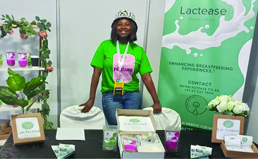 Thandeka Jali, the owner of Lactease which is a tonic for breastfeeding women.