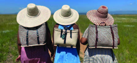 Hats and baskets created by Handpicked Baskets.