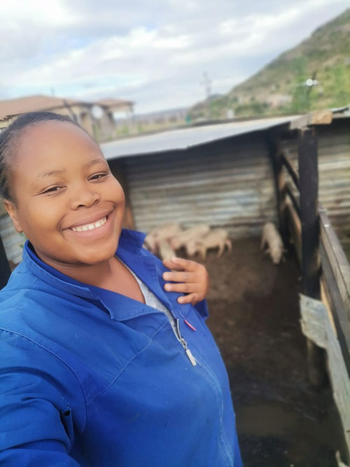 Zintle James is making headway in pig farming thanks to the NYDA.