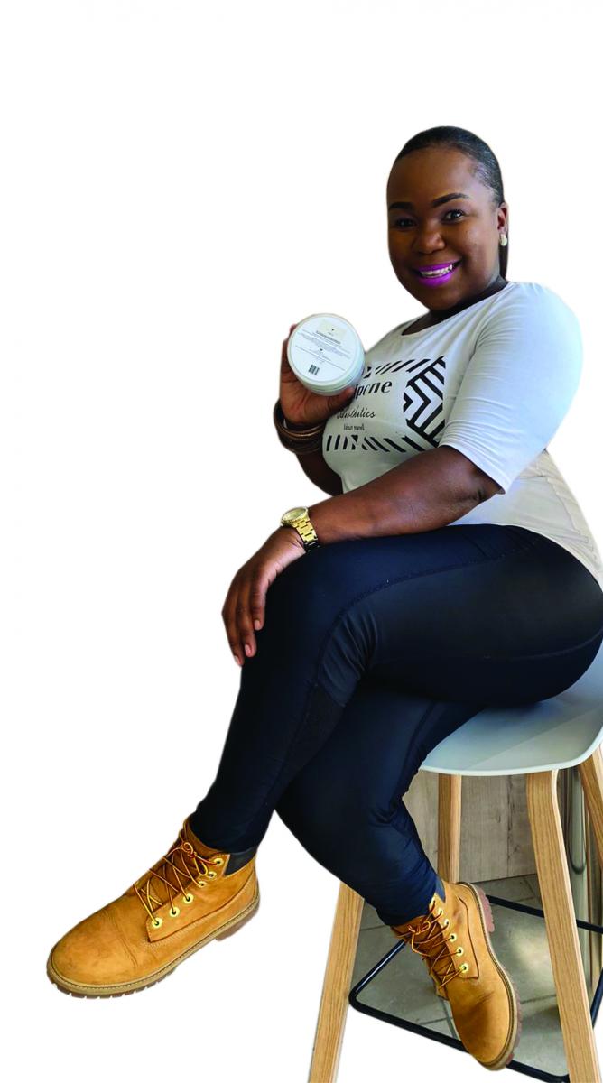 Kedibone Segole at the helm of her skincare business Moipone Aesthetics.