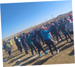 Members of Motjha Ithole participating at the outdoor Women’s Day Celebration event in 2022. I