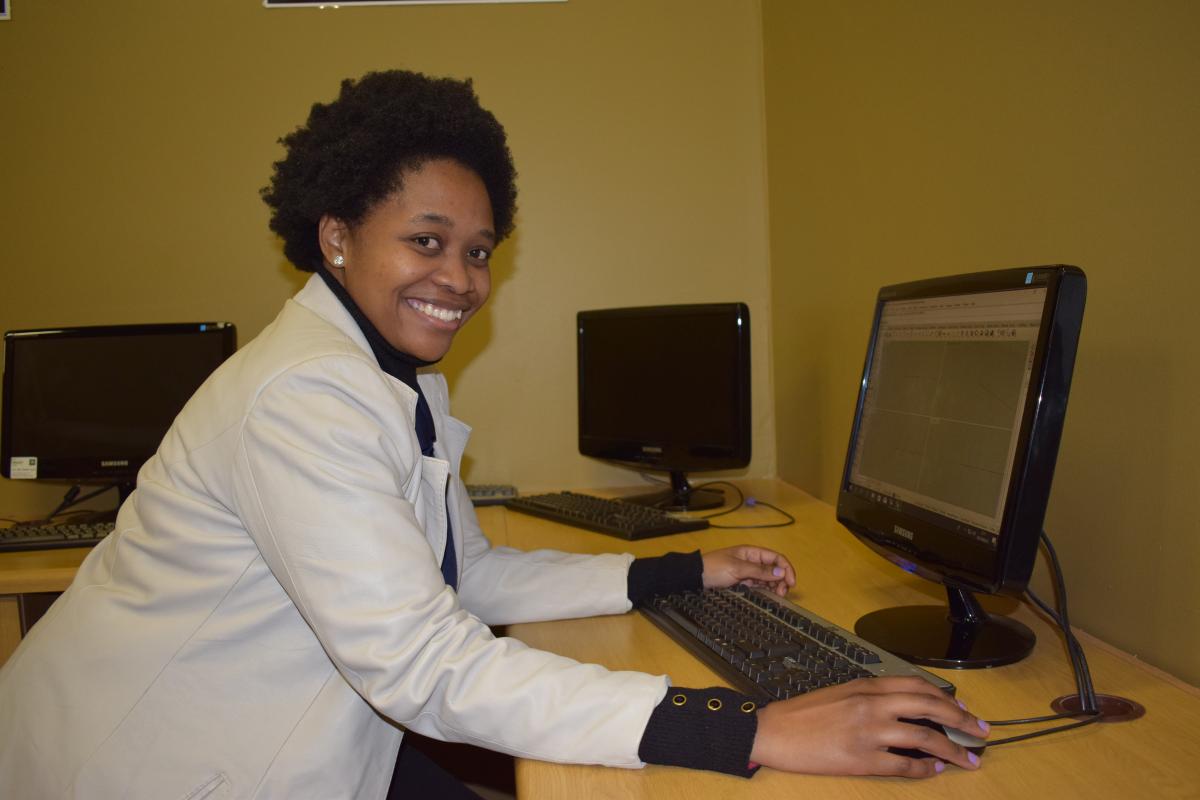 Tshepang Mawatsa from Virginia Jewellery School is excited to have her own computer to work on