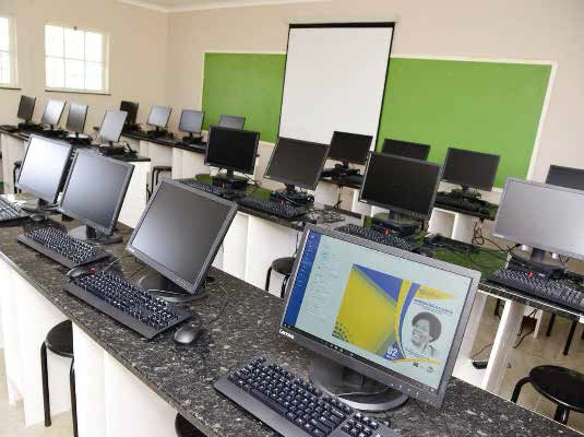 Computers donated by the Eastern Cape Department of Education and the Industrial Development Corporation to the Albertina Sisulu Primary School in Tsomo in the Eastern Cape.