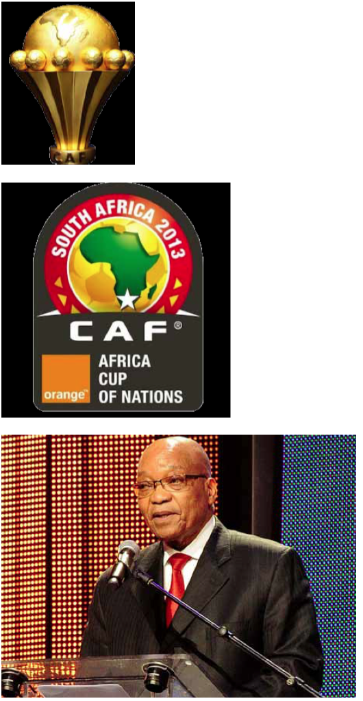 President Jacob Zuma addresses the Orange Africa Cup of Nations (AFCON) South Africa 2013 Final Draw at Inkosi Albert Luthuli International Convention Centre, Durban.