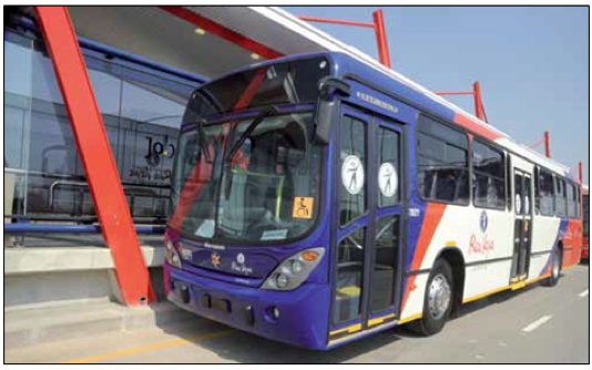 The Rea Vaya bus project in Johannesburg transports over 40 000 passengers every day.