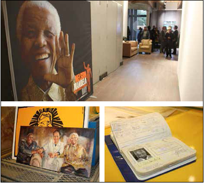 The hallway leading from the entry hall to Mr Mandela's reading room and postpresidential office