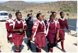 Safety first: Learners and community members are safe on the new bridge after years of risking crocodiles while crossing the river.