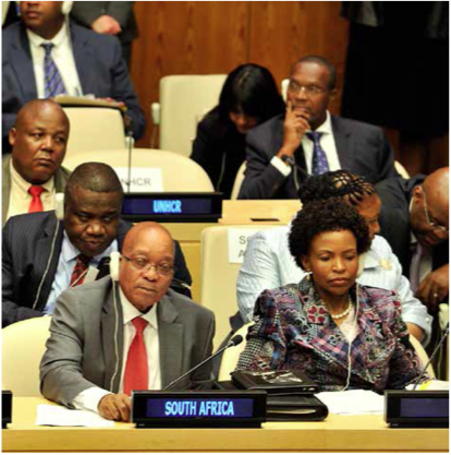 President Jacob Zuma and Minister of International Relations and Cooperation, Maite Nkoana-Mashabane led South Africa's call for the UN Security Council to be more democratic.