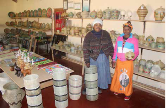 Photo caption: Beauty Mbongwa and Ntombifuthi Mkhize of Thandanani Crafters have turned their passion into an international success with their products being sold across the world.