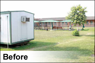 Before - The old Ntuzuma Magistrate’s Court was a small, dilapidated, school-like structure that could not offer all the services to the community.