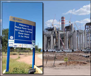 Construction of at Medupi Power Station is expected to be completed by 2018.