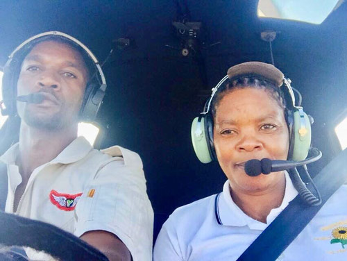 Bahle Zondo enjoys flying with his mother Zwakele Ziqubu.