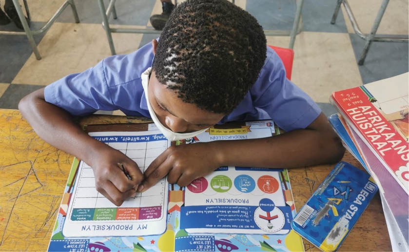 A learner participates in the Young Entrepreneurs Foundation programme that teaches financial literacy and entrepreneurship.