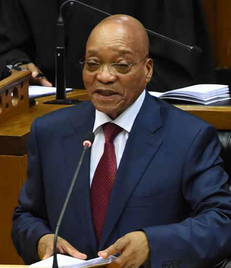 President Jacob Zuma delivers the State of the Nation Address.